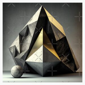 Geometrisches Gestein Metallbild