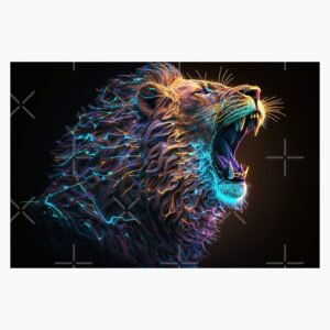 blau leuchtender Löwenschrei